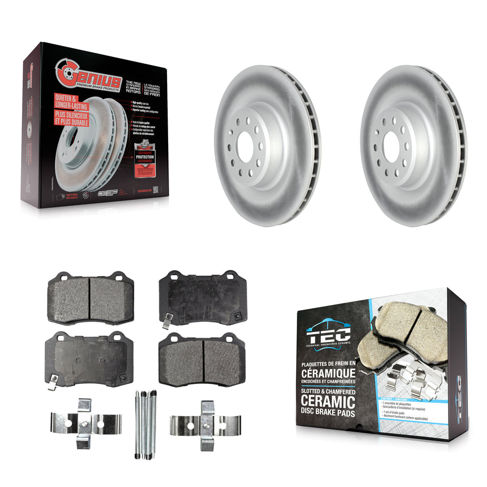 Rear Coated Disc Brake Rotors And Ceramic Pads Kit For Tesla X S KGT-102680