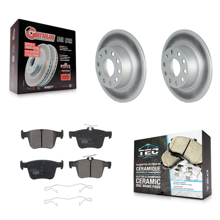Rear Coated Disc Brake Rotors And Ceramic Pads Kit For Volkswagen Jetta Taos KGT-102682