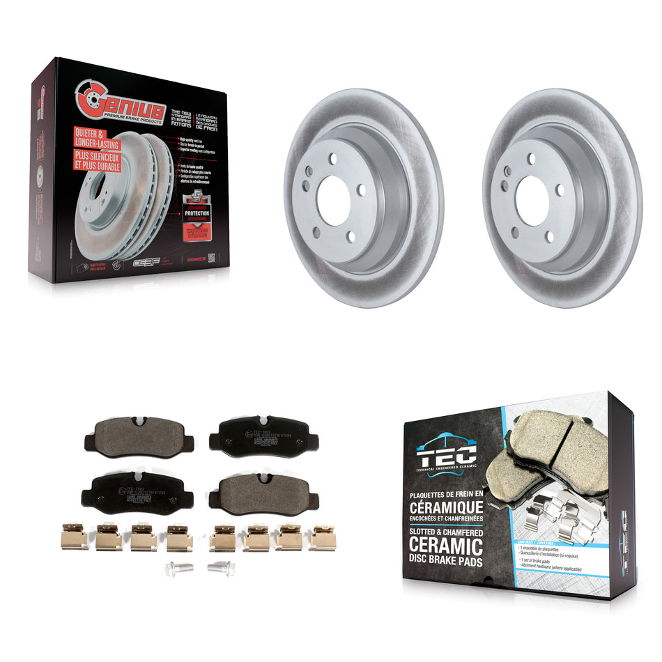 Rear Coated Disc Brake Rotors And Ceramic Pads Kit For Mercedes-Benz Metris KGT-102691