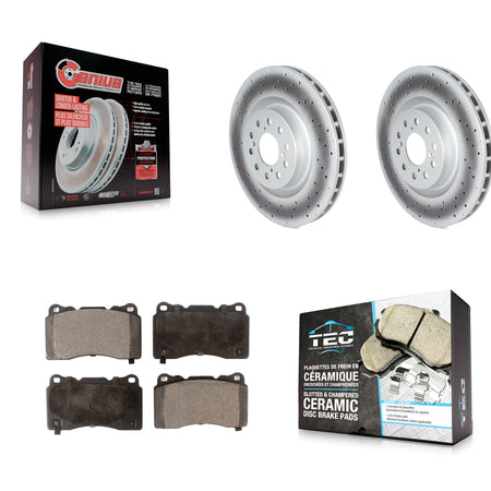 Front Coated Disc Brake Rotors And Ceramic Pads Kit For 2017-2020 Honda Civic Type R KGT-102710