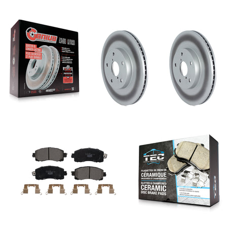 Front Coated Disc Brake Rotors And Ceramic Pads Kit For Subaru Forester KGT-102725