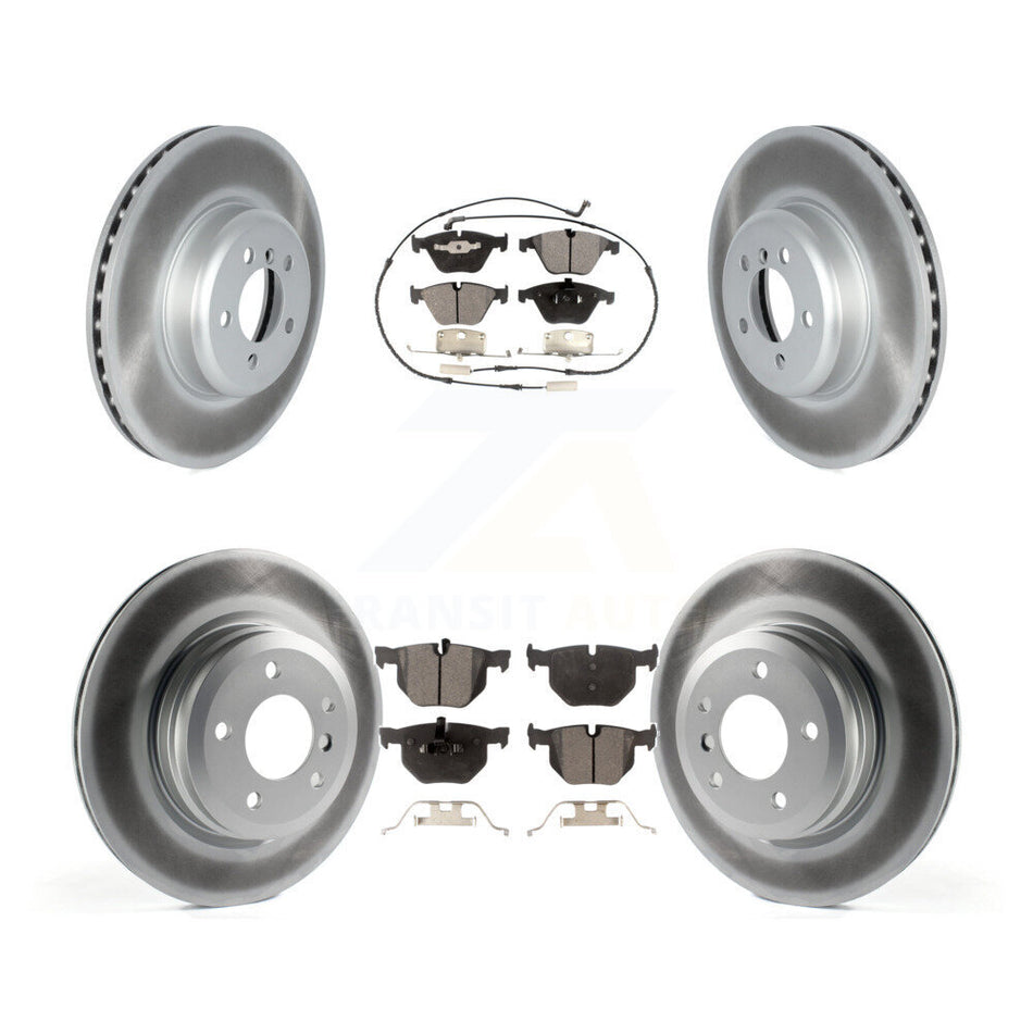 Front Rear Coated Disc Brake Rotors & Ceramic Pad Kit For 2012 BMW 335i Convertible/Coupe KGT-102729