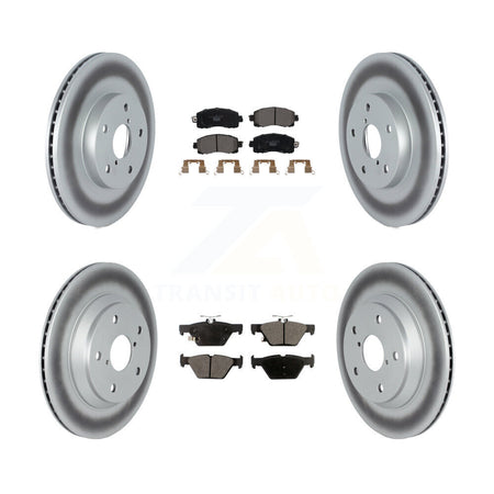 Front Rear Coated Disc Brake Rotors And Ceramic Pads Kit For Subaru Forester KGT-102739