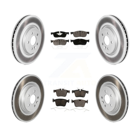 Front Rear Coated Disc Brake Rotors And Ceramic Pads Kit For Jaguar F-Pace KGT-102740