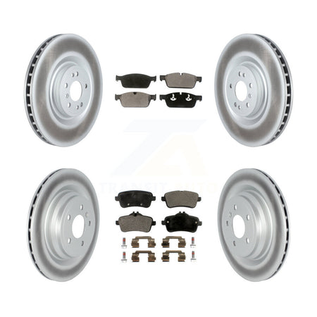 Front Rear Coated Disc Brake Rotors And Ceramic Pads Kit For Mercedes-Benz ML550 GLE550e KGT-102742