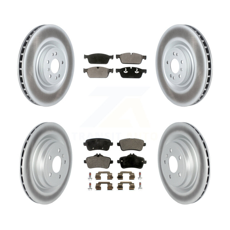 Front Rear Coated Disc Brake Rotors And Ceramic Pads Kit For Mercedes-Benz ML550 GLE550e KGT-102742