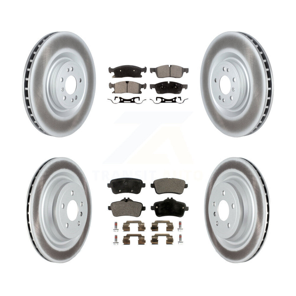 Front Rear Coated Disc Brake Rotors And Ceramic Pads Kit For Mercedes-Benz GLS450 ML250 KGT-102748