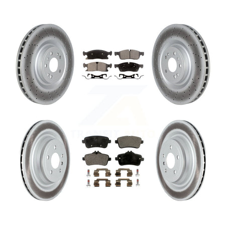 Front Rear Coated Disc Brake Rotors And Ceramic Pads Kit For Mercedes-Benz GLS450 ML250 KGT-102749