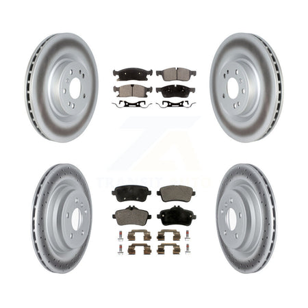 Front Rear Coated Brake Rotor & Ceramic Pad Kit For Mercedes-Benz GLE400 With AMG Package KGT-102751