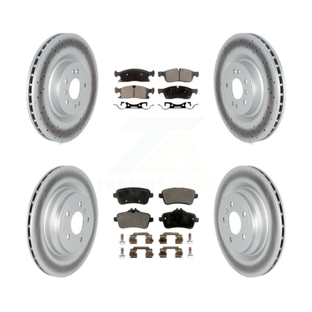 Front Rear Coated Brake Rotor & Ceramic Pad Kit For Mercedes-Benz GLE400 With AMG Package KGT-102752