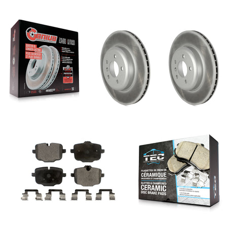 Rear Coated Brake Rotors Ceramic Pad Kit For BMW 550i xDrive 650i Gran Coupe 640i 535i B6 KGT-102763