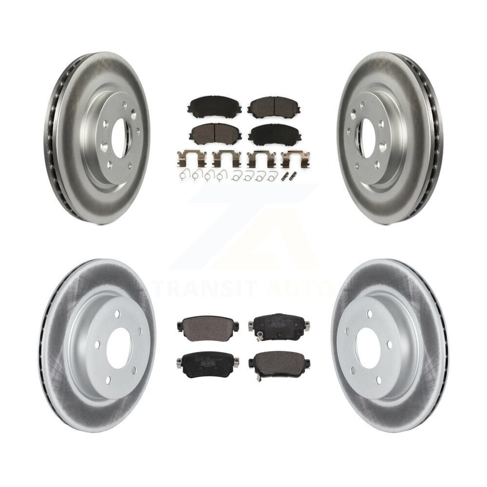 Front Rear Coated Disc Brake Rotors And Ceramic Pads Kit For Nissan Rogue Sport Qashqai KGT-102794