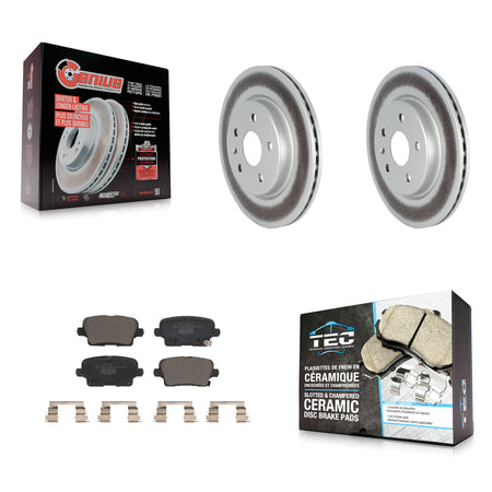 Rear Coated Disc Brake Rotors And Ceramic Pads Kit For Cadillac XT4 Buick Envision KGT-102800