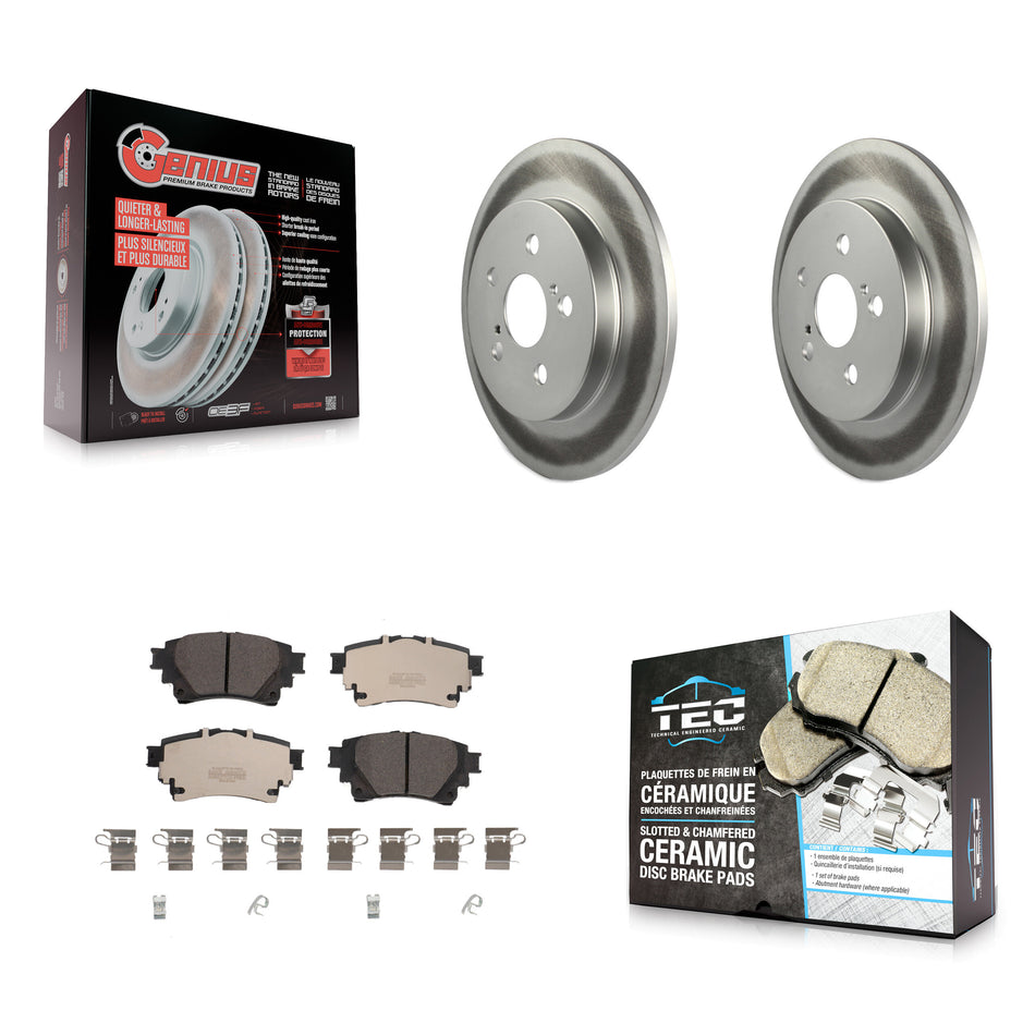 Rear Coat Brake Rotor Ceramic Pad Kit For Toyota Corolla 1.8L With Electric Parking KGT-102802