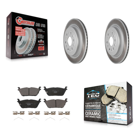 Rear Coated Disc Brake Rotors And Ceramic Pads Kit For Ram 1500 KGT-102813