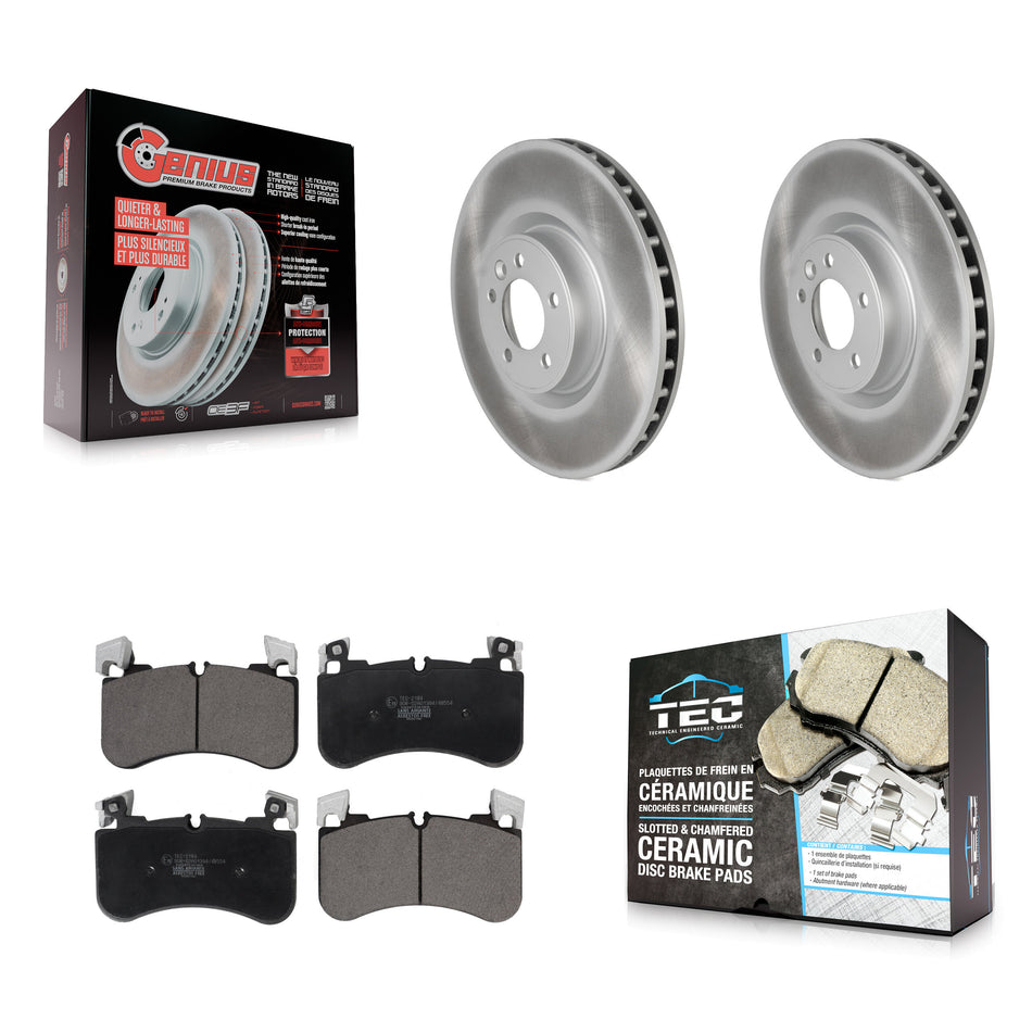 Front Coated Disc Brake Rotors And Ceramic Pads Kit For Land Rover Range Sport KGT-102821