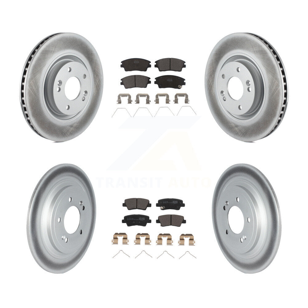 Front Rear Coat Brake Rotors Ceramic Pad Kit For Kia Sportage With Electric Parking KGT-102834
