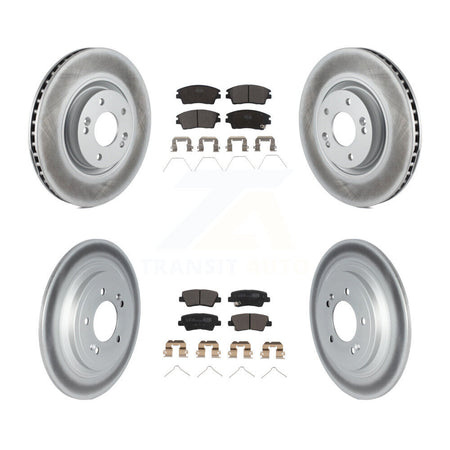 Front Rear Coat Brake Rotors Ceramic Pad Kit For Kia Sportage With Electric Parking KGT-102834