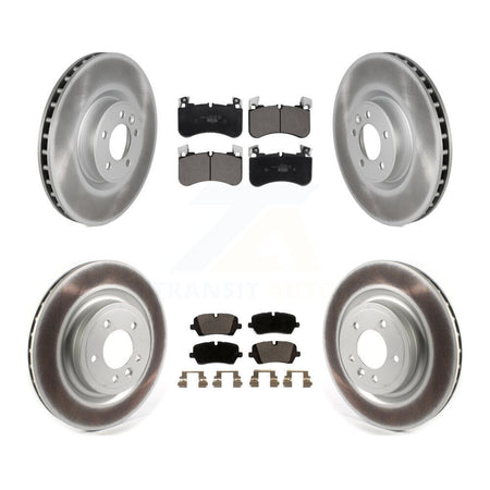 Front Rear Coated Disc Brake Rotors And Ceramic Pads Kit For Land Rover Range KGT-102838