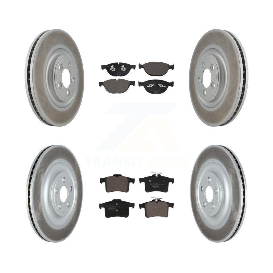 Front Rear Coat Brake Rotor Ceramic Pad Kit For Jaguar XF With 354mm Diameter KGT-102844