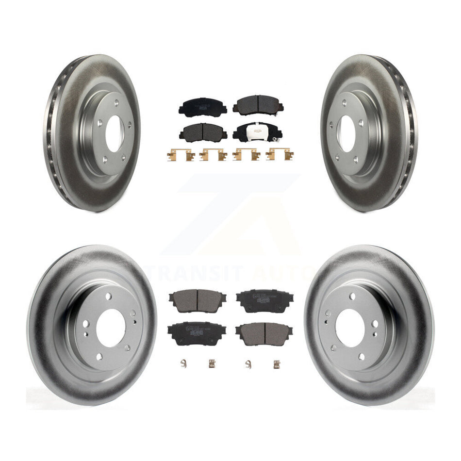 Front Rear Coated Disc Brake Rotors And Ceramic Pads Kit For Mitsubishi Eclipse Cross KGT-102845