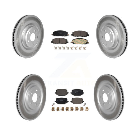 Front Rear Coated Brake Rotor Ceramic Pad Kit For Lincoln Aviator Ford Police Interceptor KGT-102846
