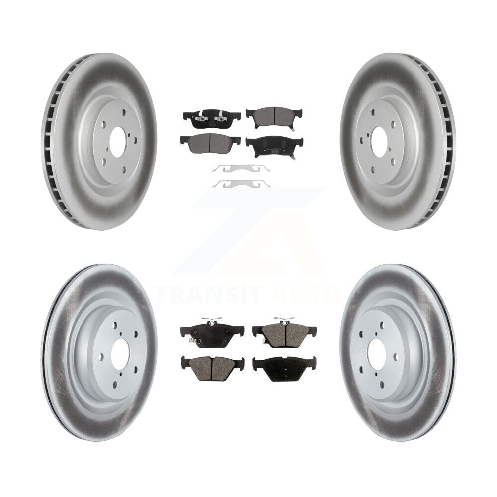 Front Rear Coated Disc Brake Rotors And Ceramic Pads Kit For 2019-2024 Subaru Ascent KGT-102849