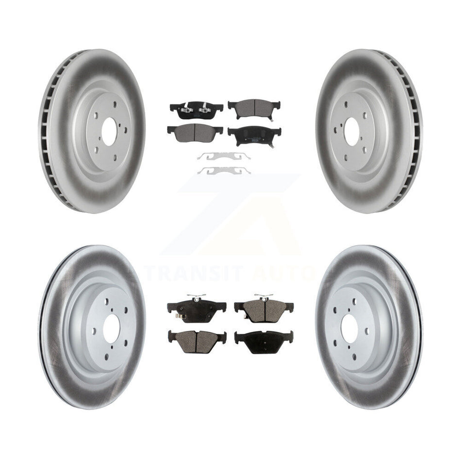 Front Rear Coated Disc Brake Rotors And Ceramic Pads Kit For 2019-2024 Subaru Ascent KGT-102849