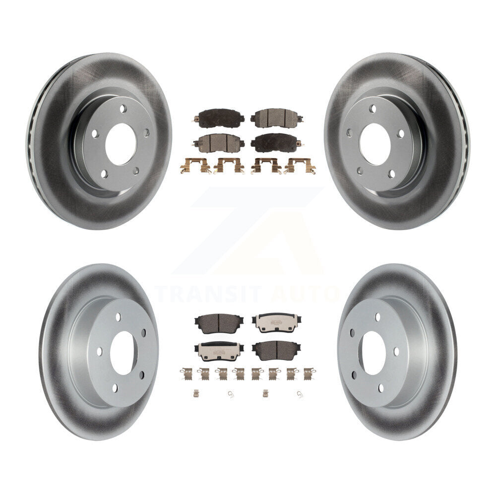 Front Rear Coat Brake Rotor Ceramic Pad Kit For Nissan Altima With Electric Parking KGT-102852