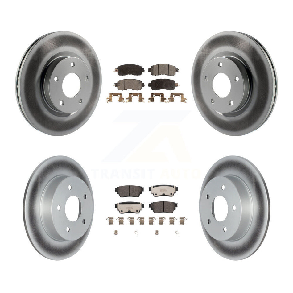 Front Rear Coat Brake Rotor Ceramic Pad Kit For Nissan Altima With Electric Parking KGT-102852