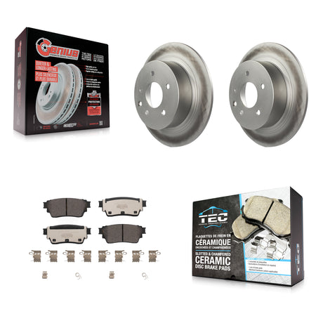 Rear Coated Brake Rotor Ceramic Pad Kit For 19-20 Nissan Altima With Manual Parking KGT-102860