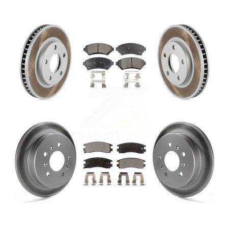 Front Rear Coated Brake Rotor Ceramic Pad Kit For Buick Century Chevrolet Venture Pontiac KGT-102875