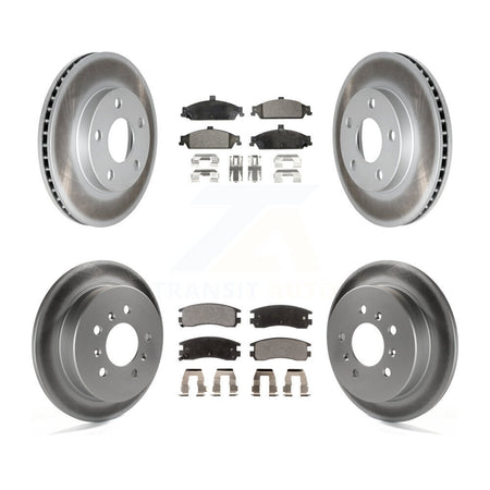 Front Rear Coated Disc Brake Rotors Ceramic Pad Kit For Pontiac Grand Am Oldsmobile Alero KGT-102880