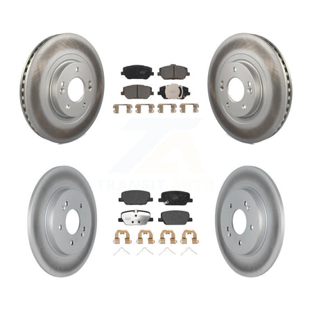 Front Rear Coated Disc Brake Rotors And Ceramic Pads Kit For 2019-2020 Hyundai Santa Fe KGT-102881