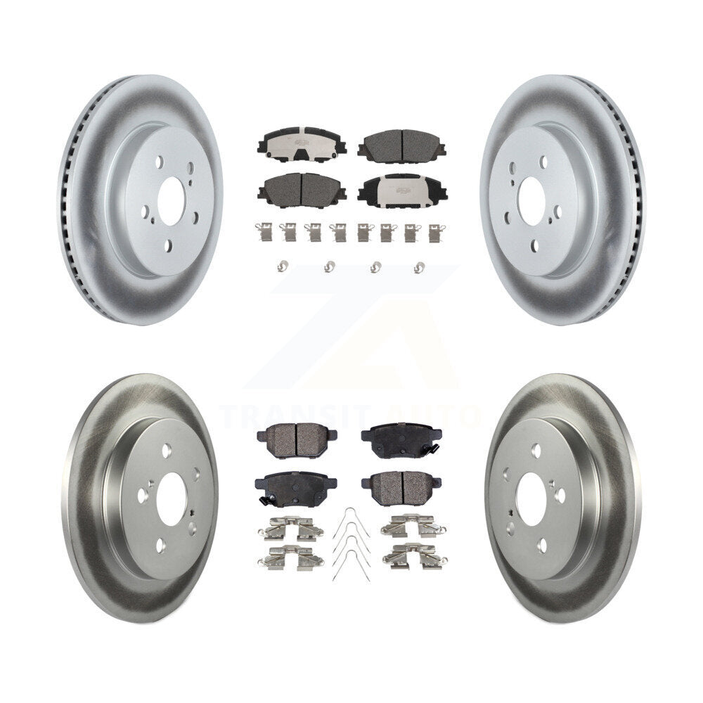 Front Rear Coat Disc Brake Rotor Ceramic Pad Kit For 2020-2022 Toyota Corolla Prius Prime KGT-102910