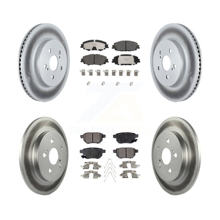Front Rear Coat Disc Brake Rotor Ceramic Pad Kit For 2020-2022 Toyota Corolla Prius Prime KGT-102910