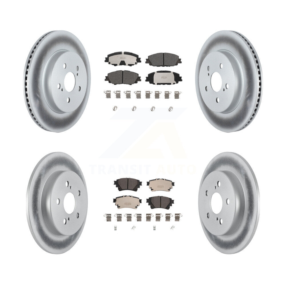 Front Rear Coated Disc Brake Rotors And Ceramic Pads Kit For Toyota Corolla KGT-102911