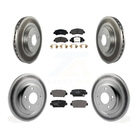 Front Rear Coated Disc Brake Rotors And Ceramic Pads Kit For Mitsubishi Eclipse Cross KGT-102913