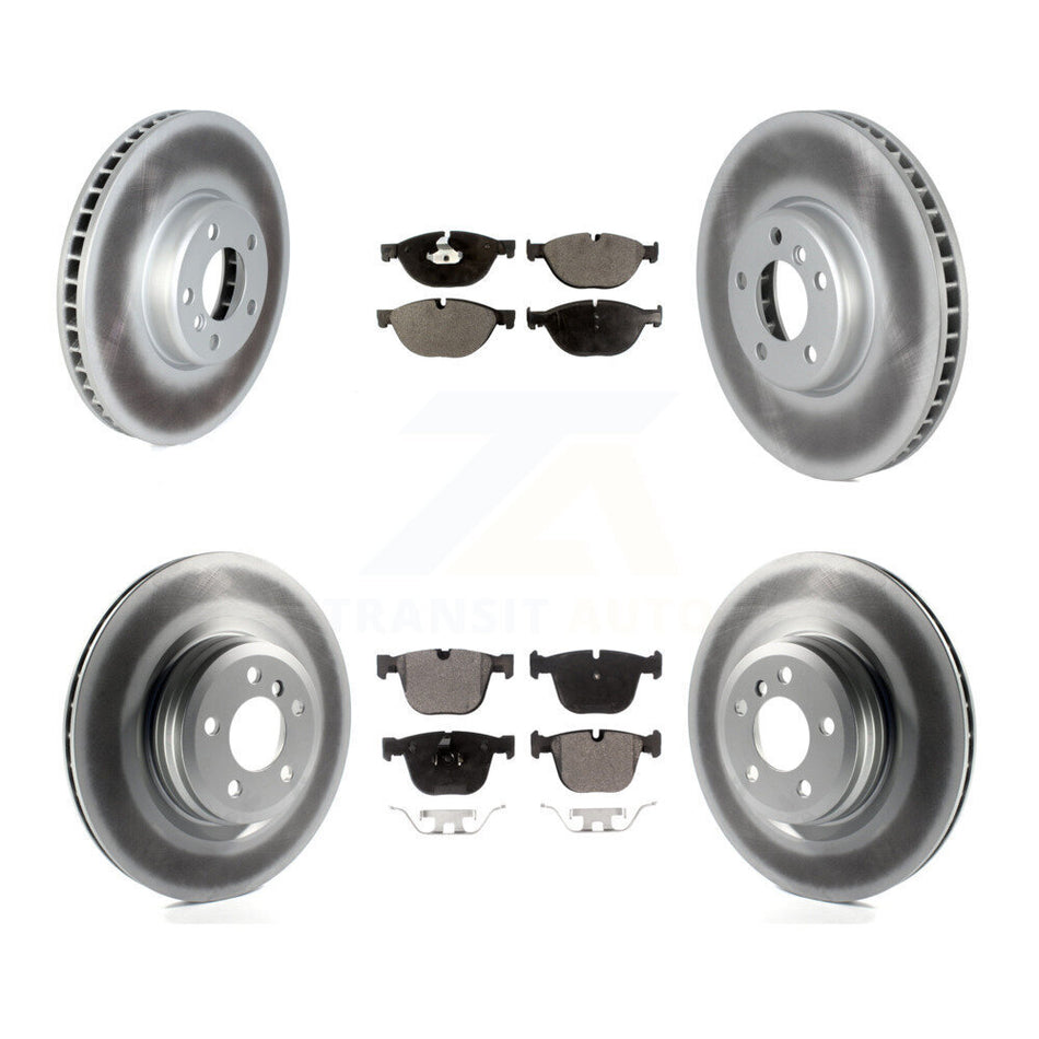 Front Rear Coated Disc Brake Rotors And Ceramic Pad Kit (6Pc) For 2013 BMW ActiveHybrid 7 KGT-102924