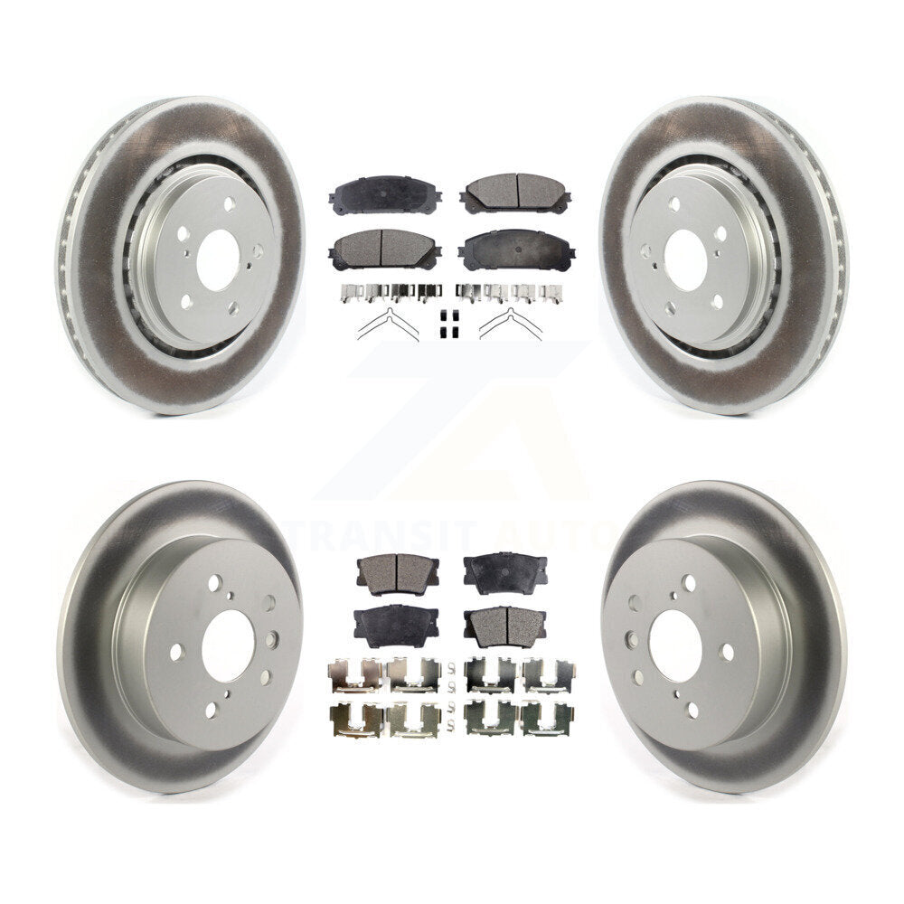 Front Rear Coat Brake Rotor Ceramic Pad Kit For 22 Toyota Camry With Manual Parking KGT-102949