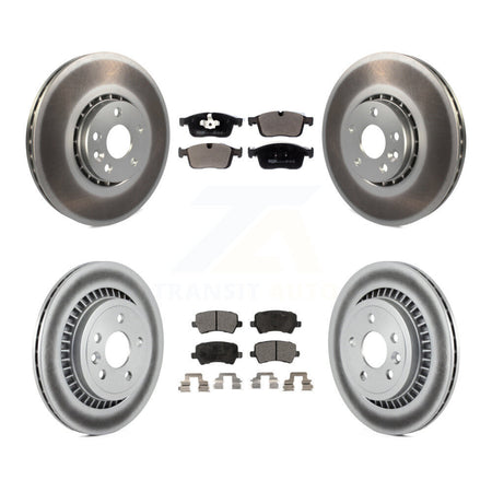 Front Rear Coated Disc Brake Rotors And Ceramic Pads Kit For Volvo XC60 KGT-102952