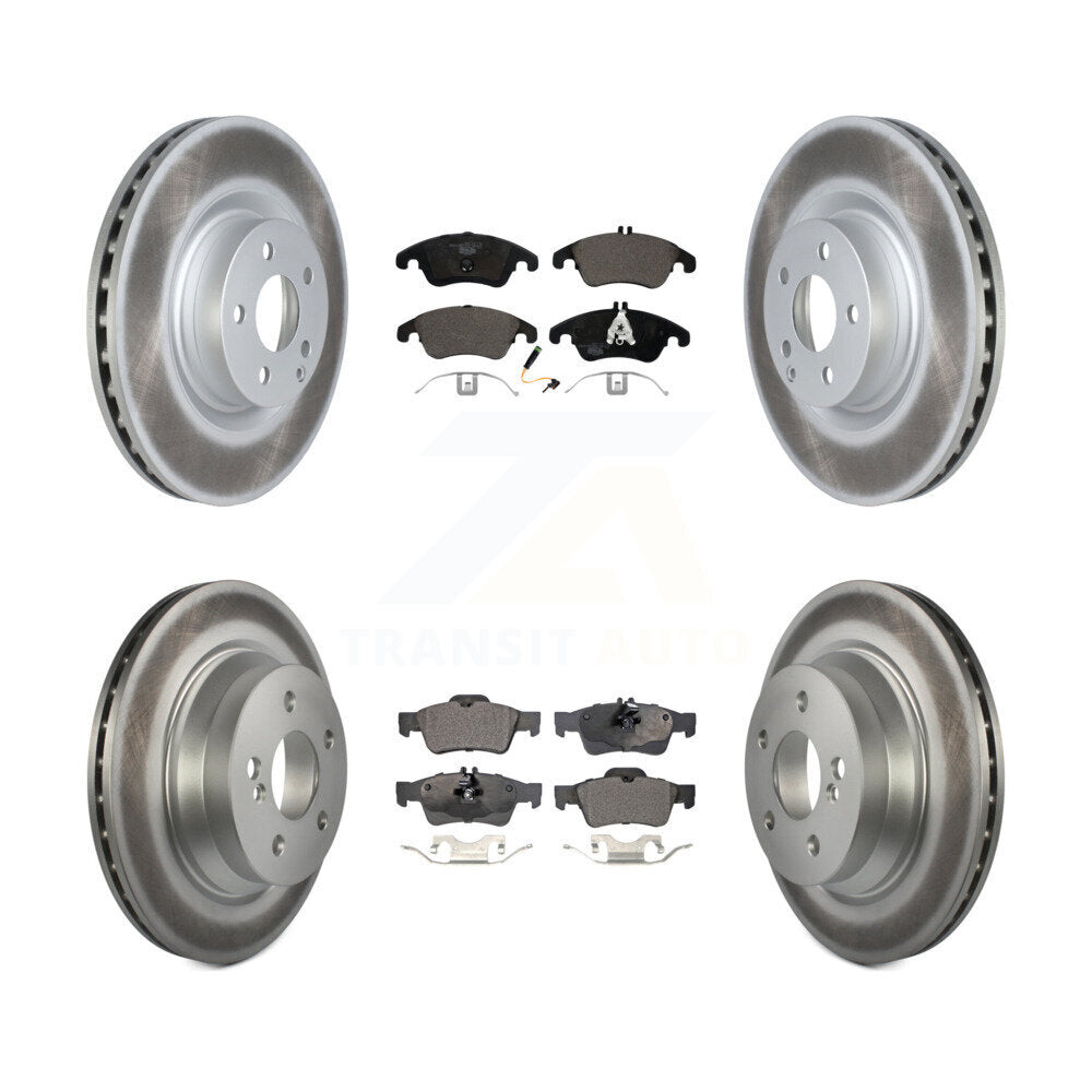 Front Rear Coated Disc Brake Rotors And Ceramic Pads Kit For Mercedes-Benz E400 KGT-102958