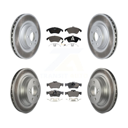 Front Rear Coated Disc Brake Rotors And Ceramic Pads Kit For Mercedes-Benz E400 KGT-102958