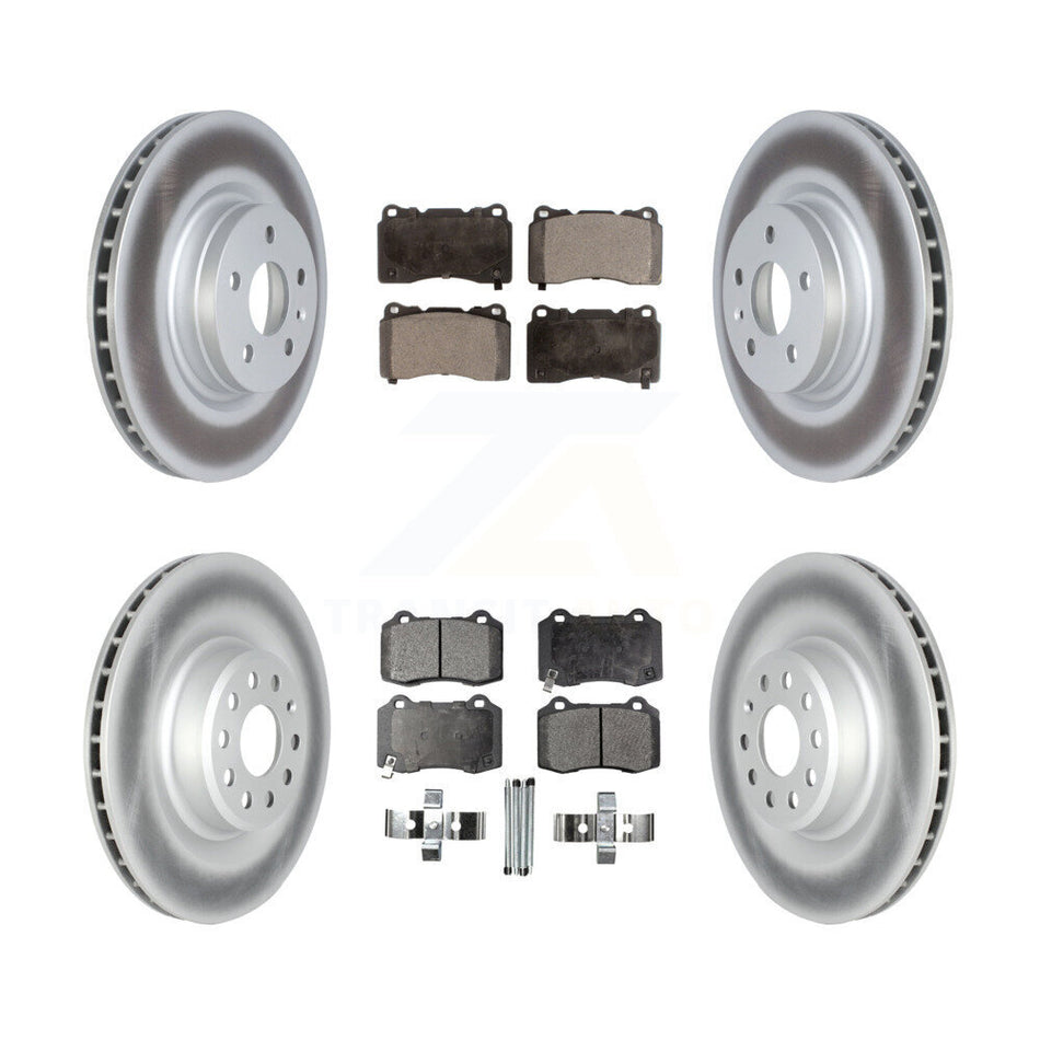 Front Rear Coat Brake Rotors Ceramic Pad Kit For 2017-2019 Tesla X S With Brembo Calipers KGT-102965