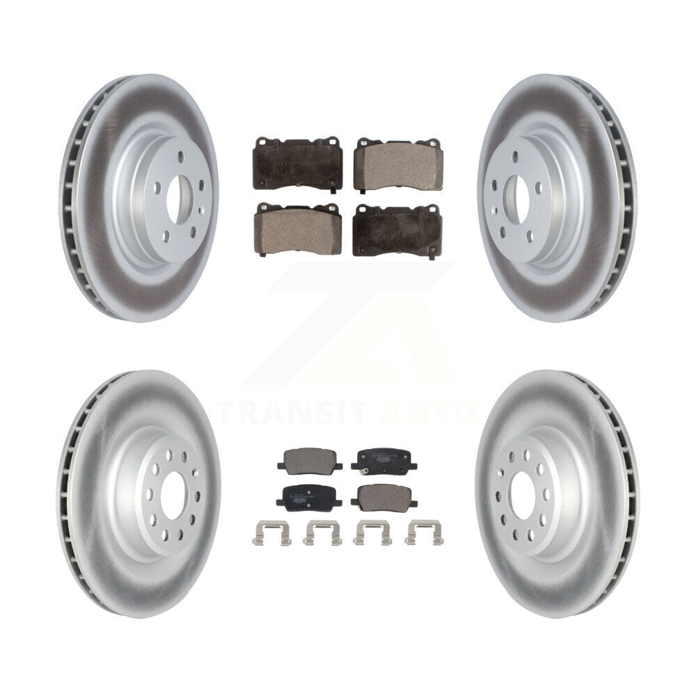 Front Rear Coat Brake Rotor Ceramic Pad Kit For Tesla X S With Single Piston Caliper KGT-102966