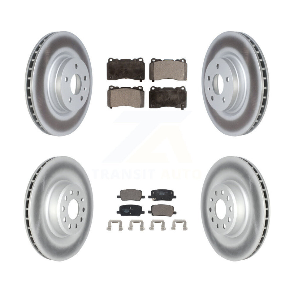 Front Rear Coat Brake Rotor Ceramic Pad Kit For Tesla X S With Single Piston Caliper KGT-102966