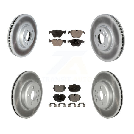 Front Rear Coated Disc Brake Rotors And Ceramic Pads Kit (6Pc) For BMW 535i KGT-102993
