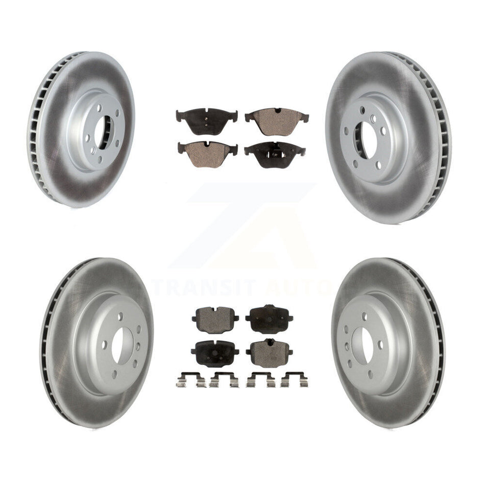 Front Rear Coated Disc Brake Rotors And Ceramic Pads Kit (6Pc) For BMW 535i KGT-102993