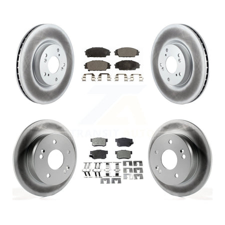 Front Rear Coated Disc Brake Rotors And Ceramic Pads Kit For 2002-2006 Acura RSX Type-S KGT-103001