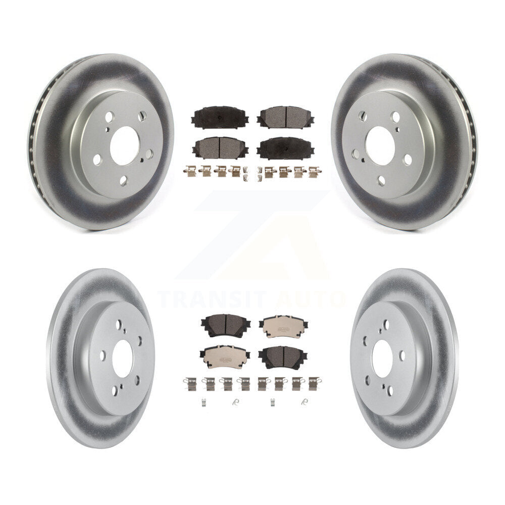 Front Rear Coated Disc Brake Rotors And Ceramic Pads Kit For Toyota Corolla KGT-103002